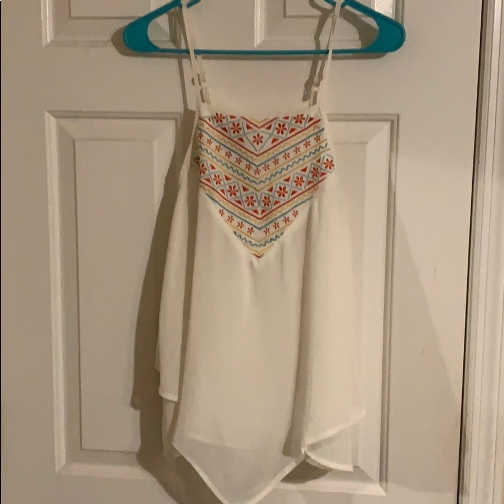White Embellished Spaghetti Strap